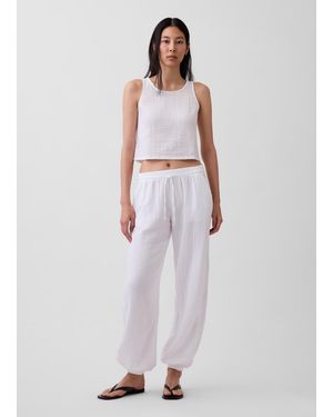 Gap Pantaloni Jogger - Bianco