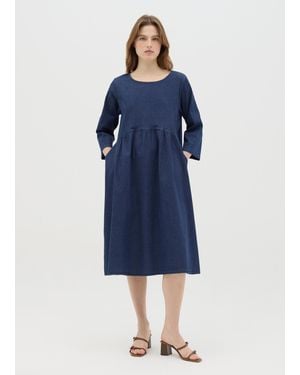Hybrid Abito Lungo Da Donna Regular Fit Con Maniche A Tre Quarti, Taglia - Blu