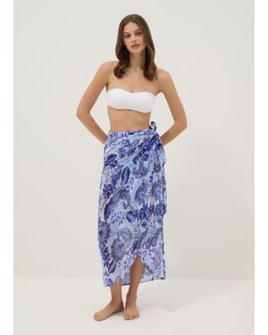 OVS Sarong Blu Fantasia Da Mare, Donna, Taglia