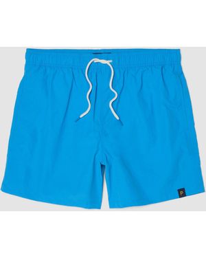 Piombo Boxer Da Mare Azzurri Con Vita Elasticizzata E Coulisse, Uomo, Taglia - Blu