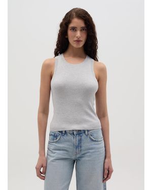 OVS Ovs Tank Top A Costine Scollo Halter, Donna, Taglia - Bianco