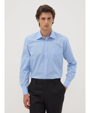 OVS Camicia Azzurra Regular Fit Con Colletto Classico Easy Iron, Uomo, Taglia - Blu