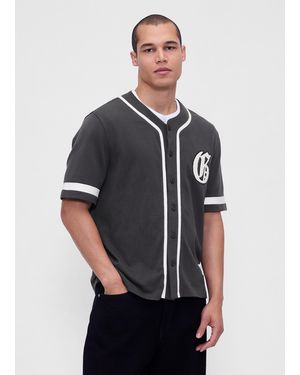 Gap Maglia Baseball Grigia Scura - Grigio