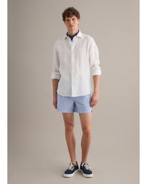 Piombo Boxer Mare A Righe Azzurro E Bianco - Blu