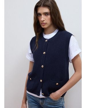 Les Copains Gilet - Blu