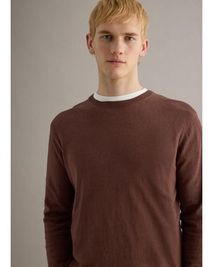 Piombo Contemporary Pullover Girocollo - Marrone