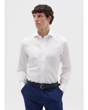 OVS Ovs Camicia Slim Fit Easy Iron Tinta Unita, Uomo, Taglia - Bianco