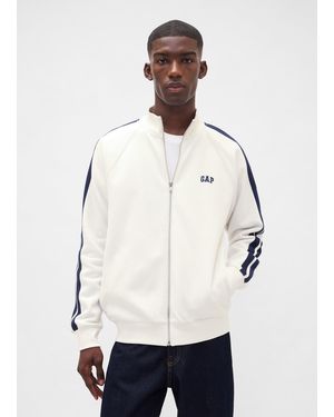 Gap Felpa Con Logo E Zip, Uomo, Taglia - Bianco