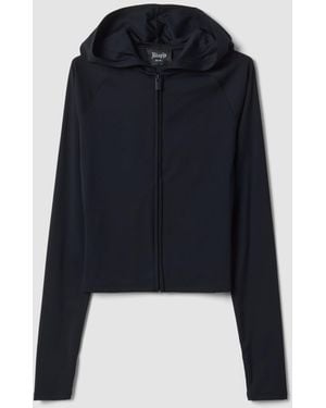 Utopia Full-Zip Yoga Hoodie Fitted, Donna, Taglia - Blu