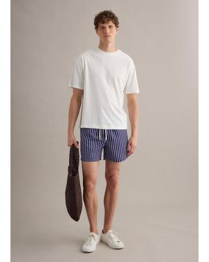 Piombo Boxer Mare Blu A Righe, Uomo, Taglia