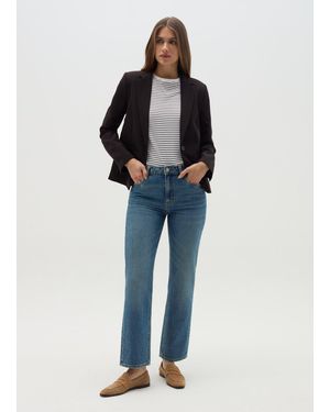 OVS Ovs Blazer Monopetto Tinta Unita Curvy, Donna, Taglia - Blu