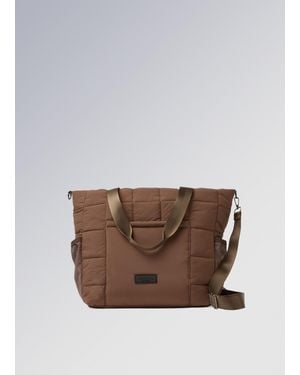 Altavia Studio Borsa Shopper Imbottita Donna, Taglia - Marrone