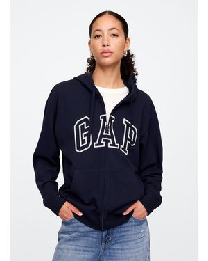 Gap Felpa Con Cappuccio E Logo Donna, Taglia - Blu