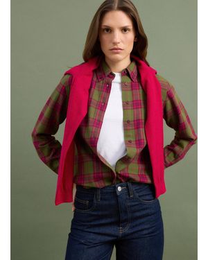 Piombo Camicia Verde A Quadri - Multicolore