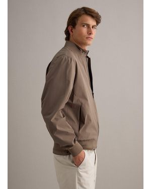 Piombo Tech Bomber Regular Fit Con Zip Intergale, Uomo, Taglia - Marrone