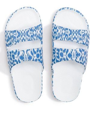 FREEDOM MOSES Ikat Slides - Blue