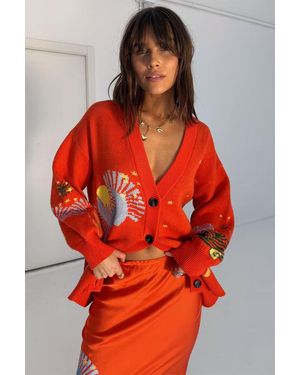 Never Fully Dressed Rio Martha Cardigan - Red