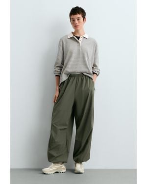 Oysho Gestreiftes Poloshirt Aus Baumwoll-Piqué - Grün