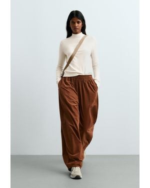 Oysho Pullover Aus Feinem Strick Mit Perkins-Kragen - Weiß