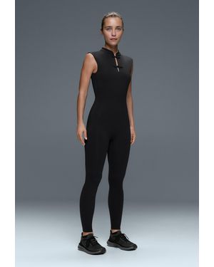 Oysho Lange Comfortlux Jumpsuit Met Maokraag - Grijs