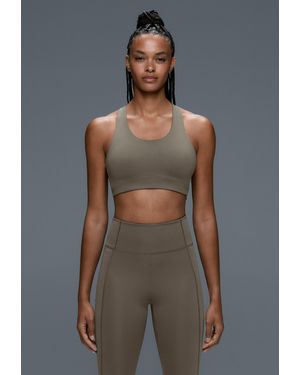 Oysho Sport-Bh Rapid Dry Mit Mittlerer Halt Und Taschen - Grau