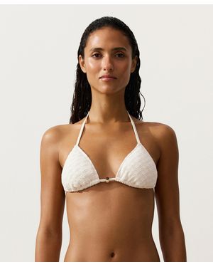 Oysho Triangel-Bikini Aus Crochet Mit Flechtstruktur - Braun