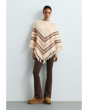 Oysho Flare High Rise Hosen - Natur