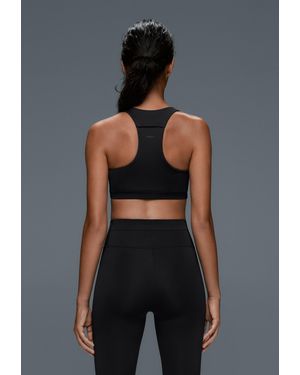 Oysho Bh Sport-Bh Rapid Dry, Mittlerer Halt, Taschen - Schwarz