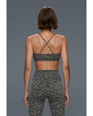 Oysho Evermove Sport-Bh Mit Leichtem Halt Und Print - Grau