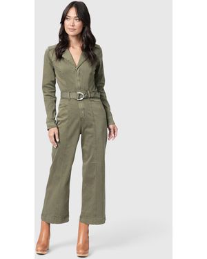 PAIGE Anessa Longsleeve Jumpsuit - Green