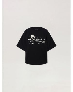 Palm Angels Feel High Oversized T-Shirt - Black