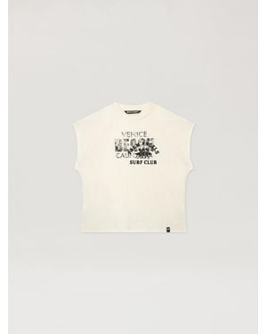 Palm Angels Surf Club Regular T-Shirt - Natural