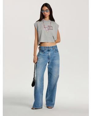 Palm Angels Studded Box Logo Tank Top - Blue