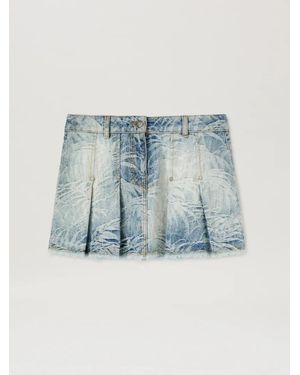 Palm Angels Palmen Jacquard Denim Minirock Frau Medium - Blau