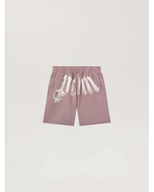Palm Angels Big Waist Logo Sweatshorts Mauve - Pink