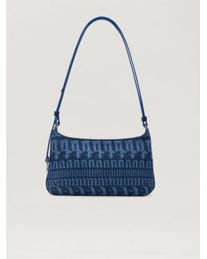 Palm Angels All Over Logo Giorgina Bag - Blue