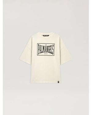 Palm Angels Vintage Box Logo Loose T-Shirt - Natural