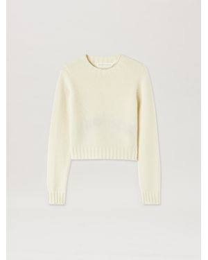 Palm Angels Curved Logo Jumper - Natural