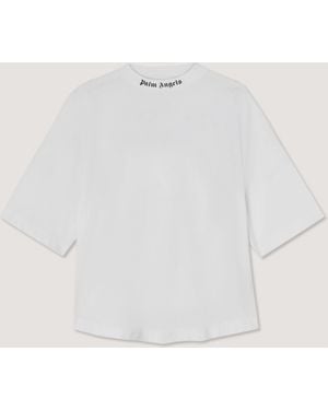 Palm Angels Classic Logo Over Tee - Natural