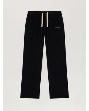 Palm Angels Classic Logo Cord Travel Trousers Anthracite - Black