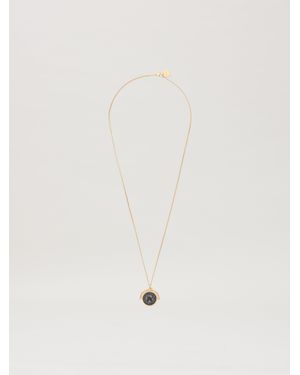 Palm Angels Pa Stone Emblem Necklace - Natural