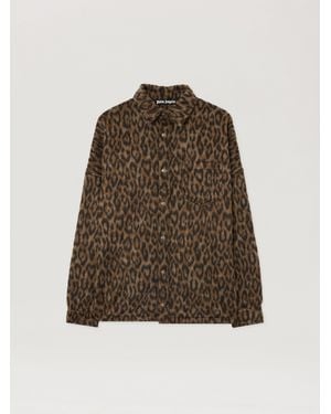 Palm Angels Classic Logo Animalier Overshirt - Multicolor