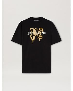 Palm Angels Las Vegas Monogram Spray Tee - Black