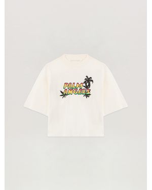 Palm Angels Sunset Graphic Boxy T-Shirt - Natural