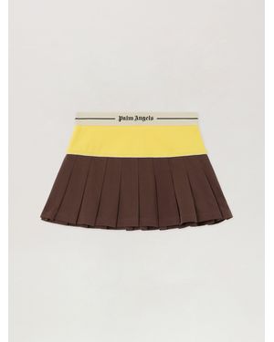 Palm Angels Classic Logo Pleated Skirt - Multicolour
