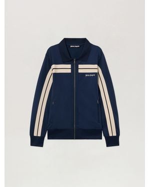 Palm Angels Logo Heritage Track Jacket - Blue