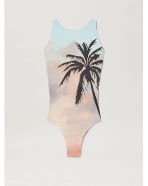 Palm Angels Sunrise Palm Swimsuit - Natural