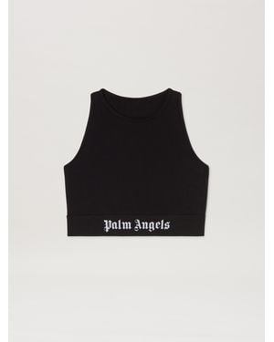 Palm Angels Logo Tape American Bra - Black