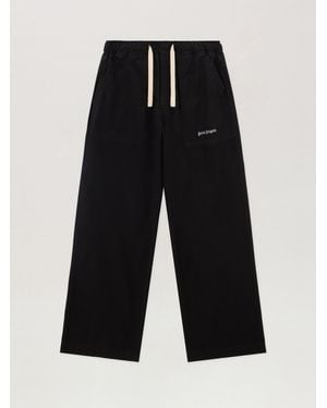 Palm Angels Classic Logo Loose Pants - Black