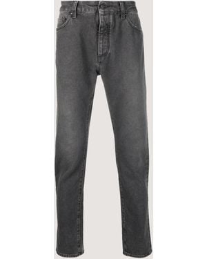 Palm Angels Curved Logo Denim Jeans - Grey